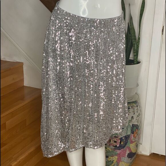 Free People Last Dance Sequin Asymmetrical Skirt - Picture 3 of 4